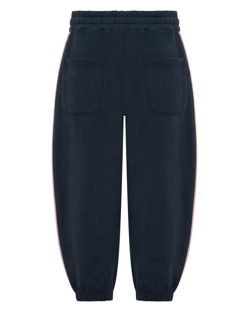 Kids Fleece Track Pant Navy Pink