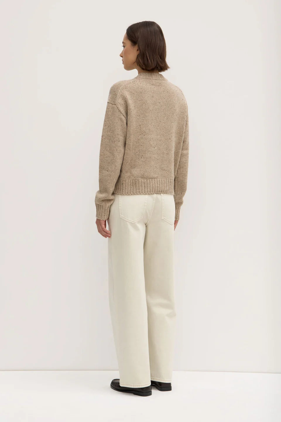 Beau Wool Merino Knit Stone