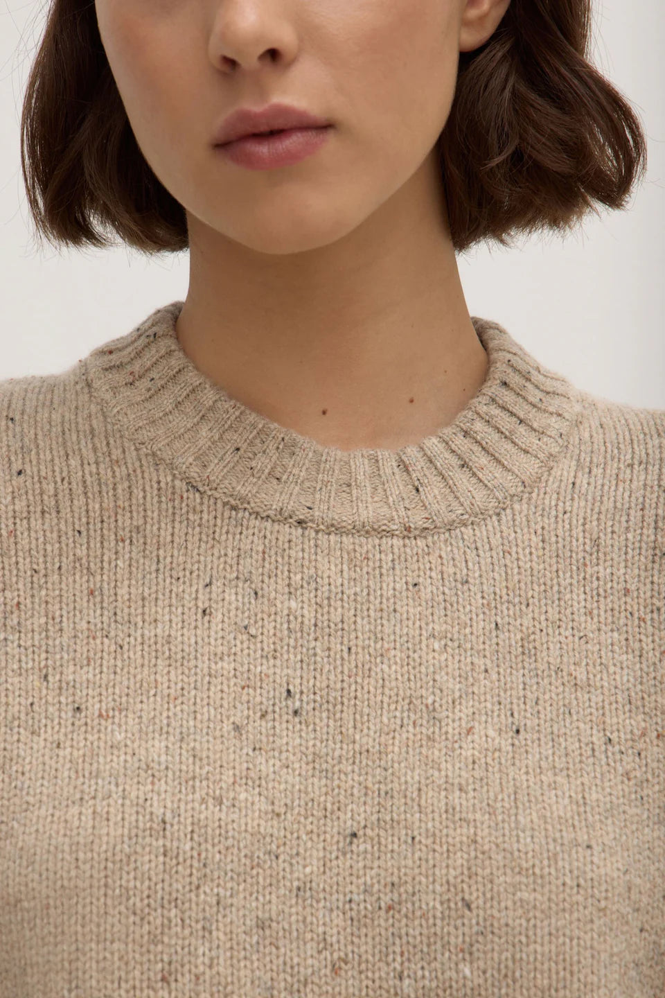 Beau Wool Merino Knit Stone