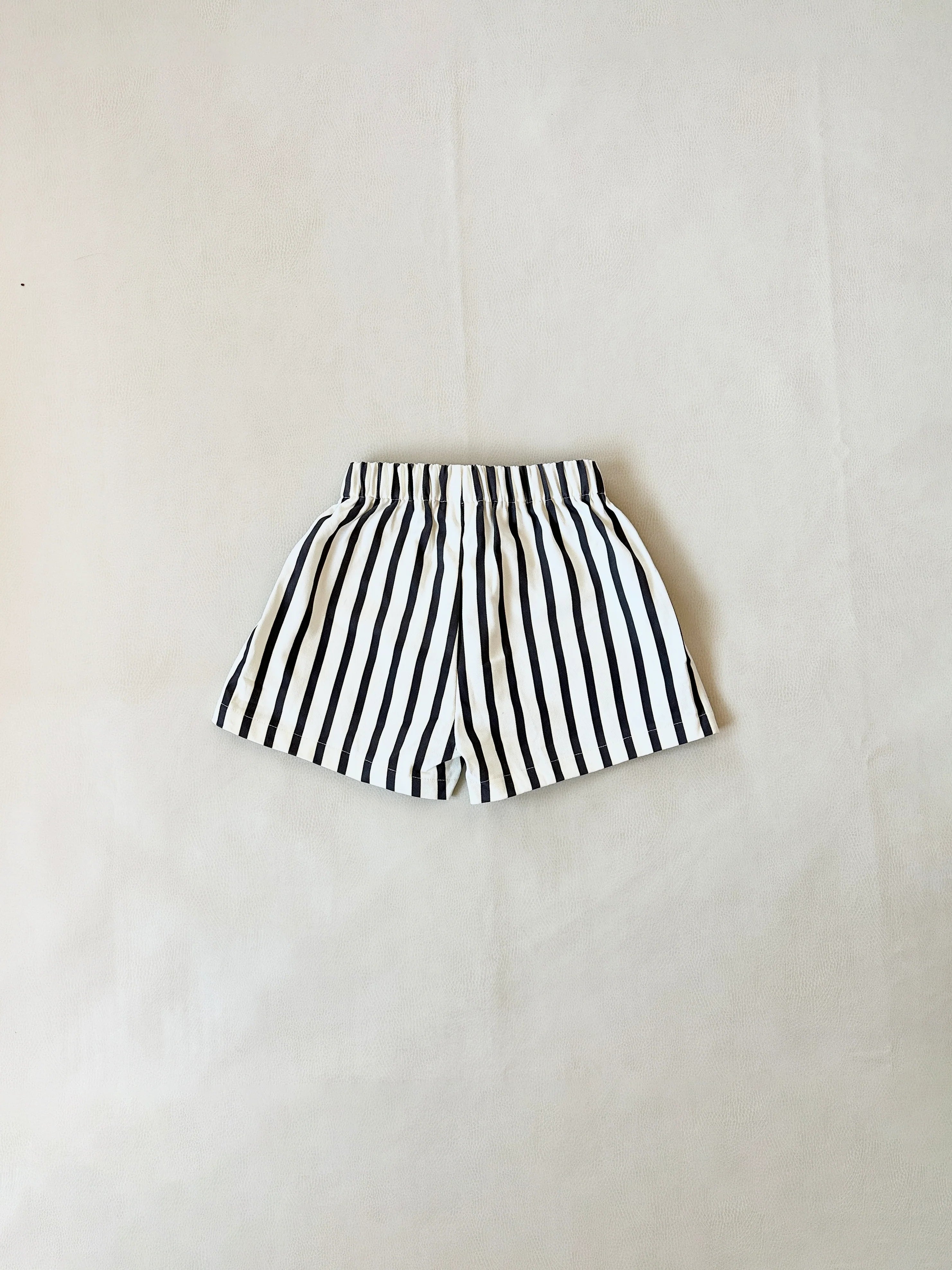Benji Stripe Cotton Shorts Cocoa
