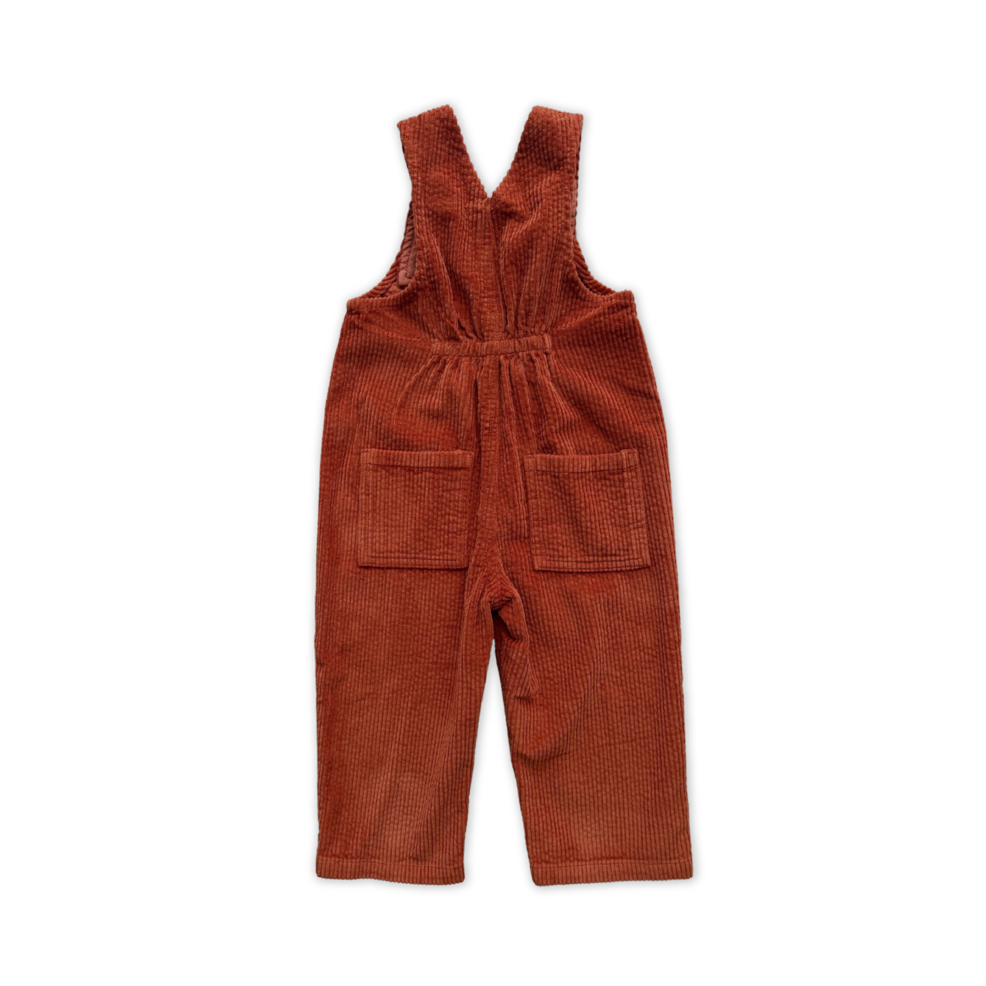 Organic Cord Overalls Brick