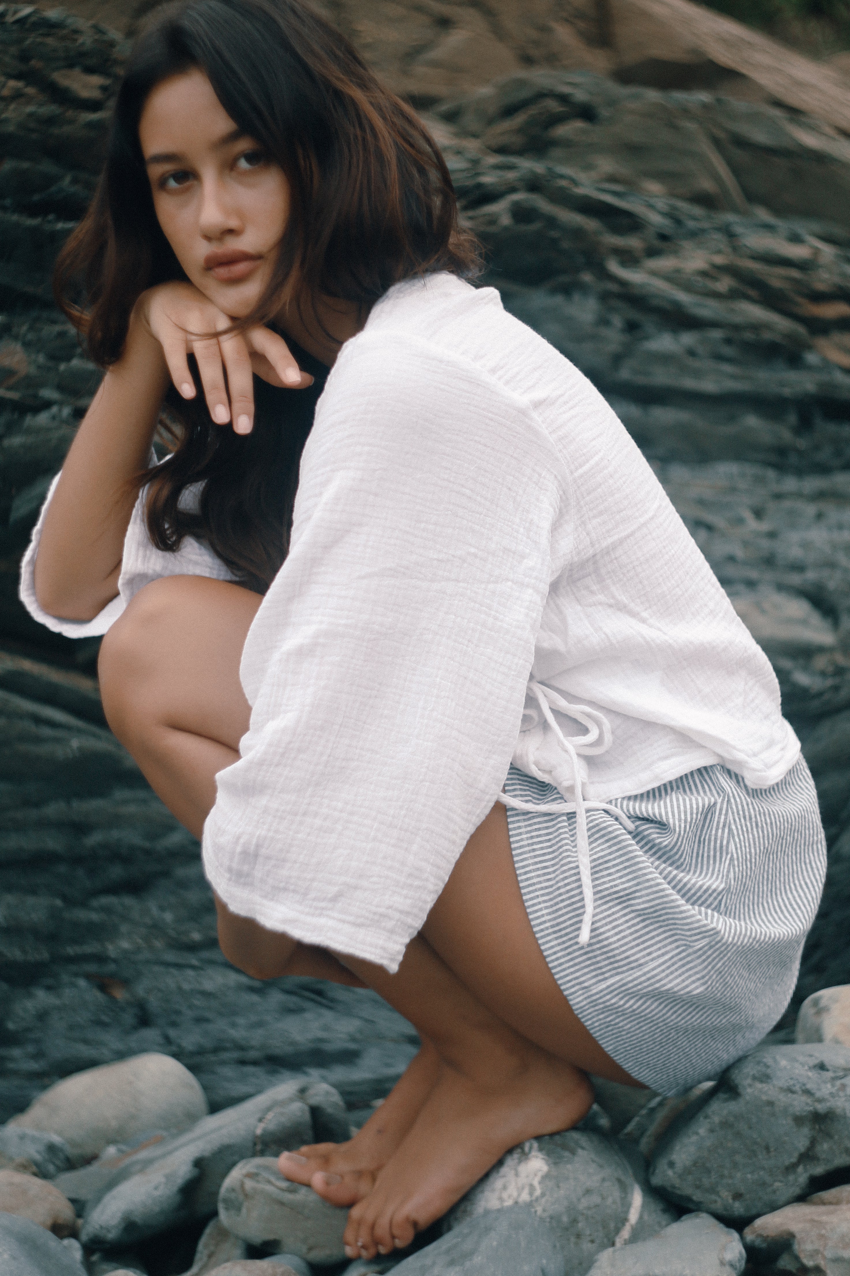 Fleur Skirt Spirulina Stripe