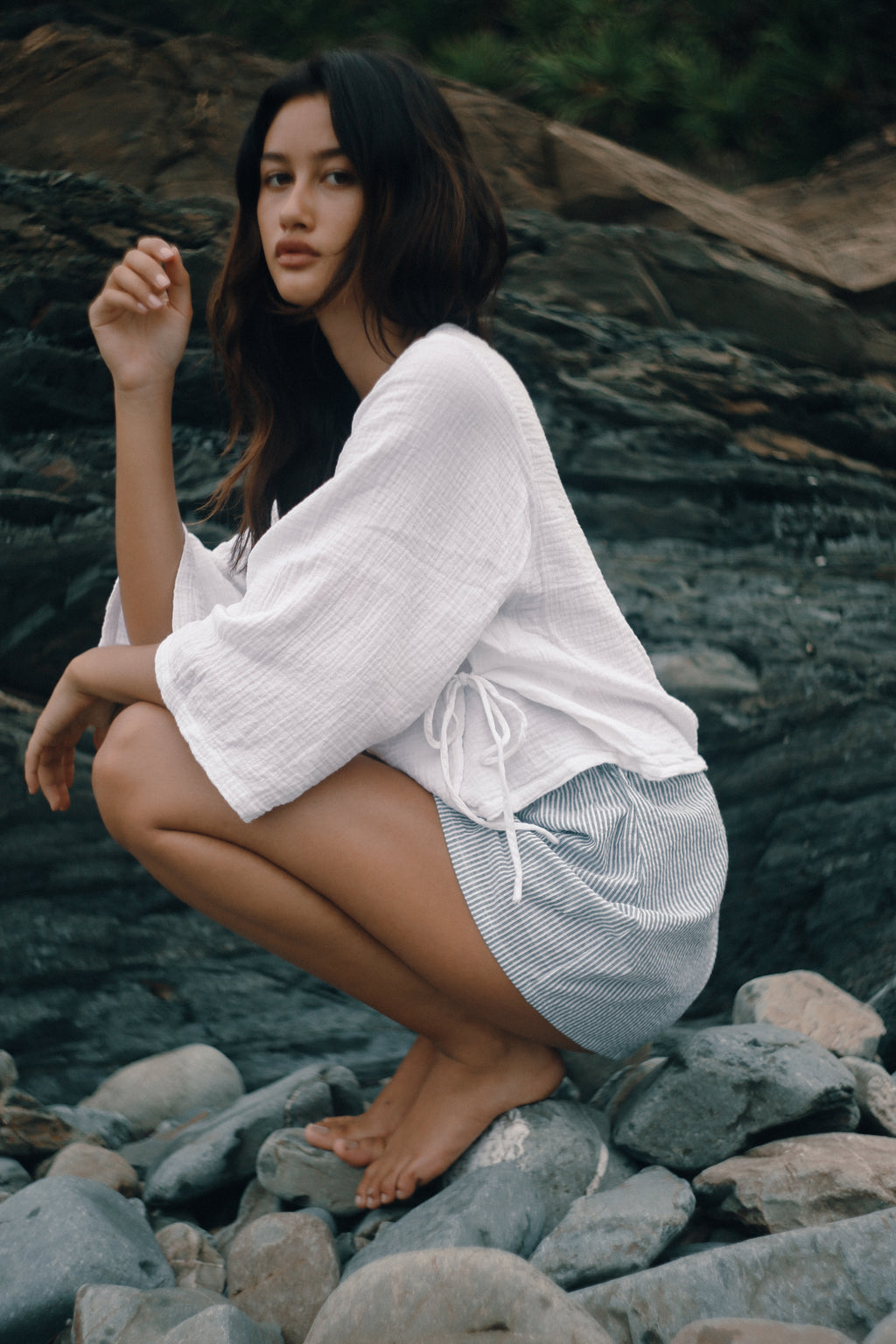 Fleur Skirt Spirulina Stripe