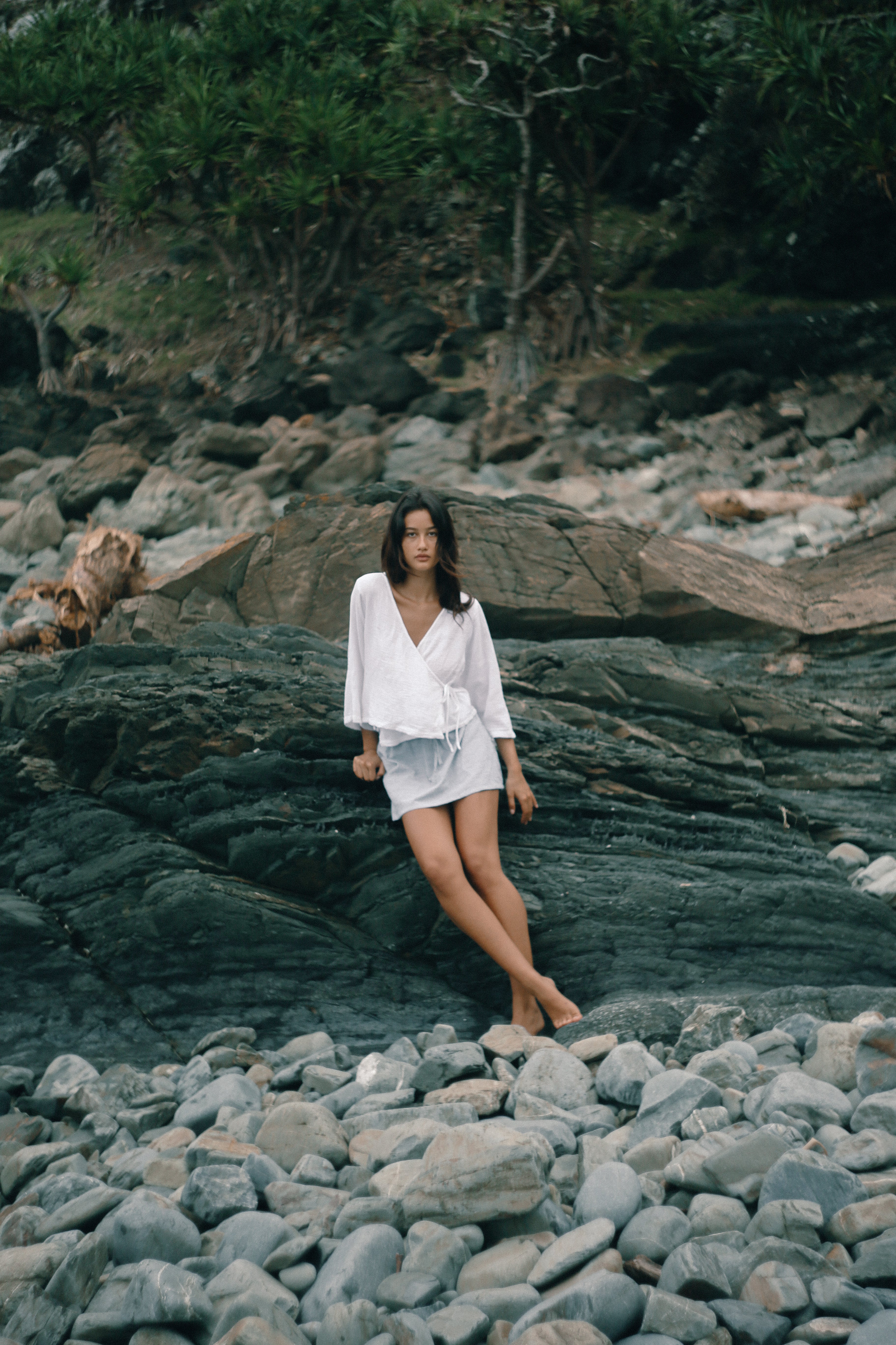 Mia Wrap Top White
