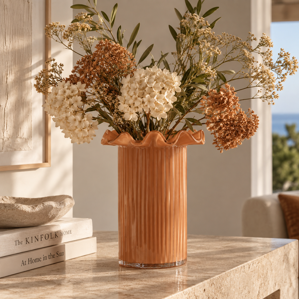 Xanthe Glass Vase Rust