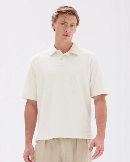 Cotton Terry Polo Cream