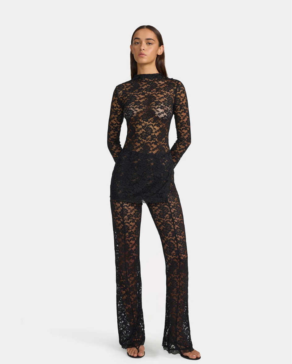 Evangeline Black Lace Pant