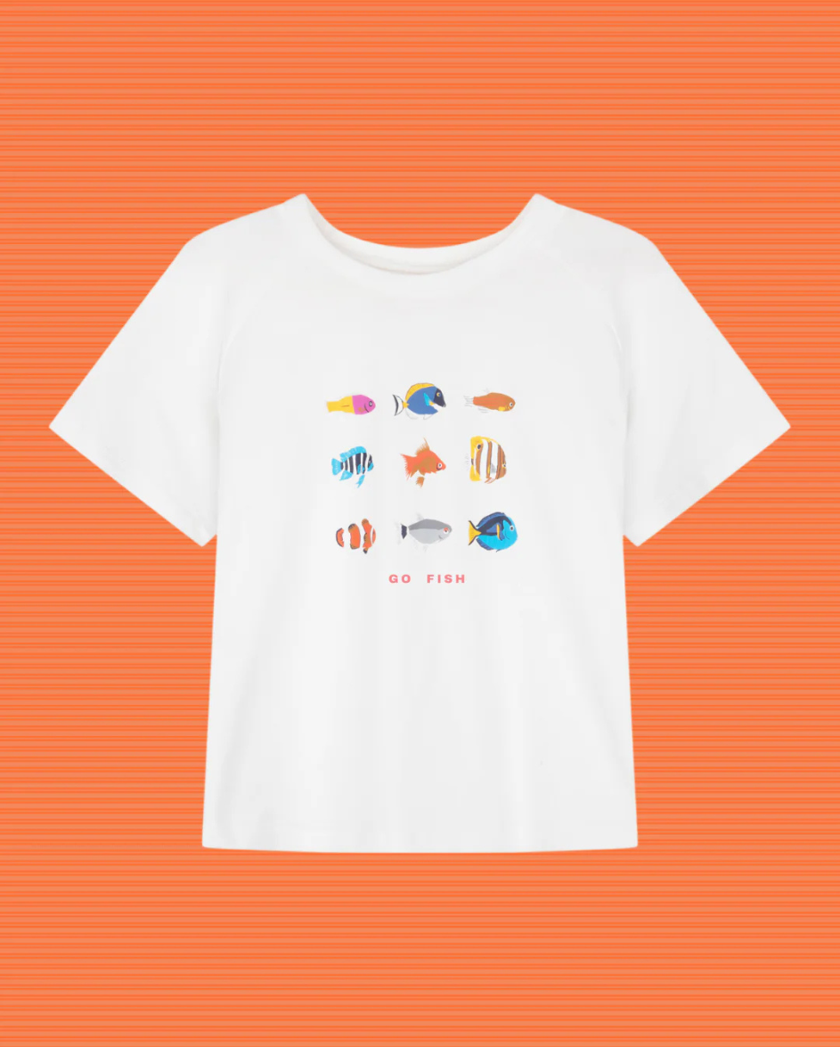 Go Fish Tee White