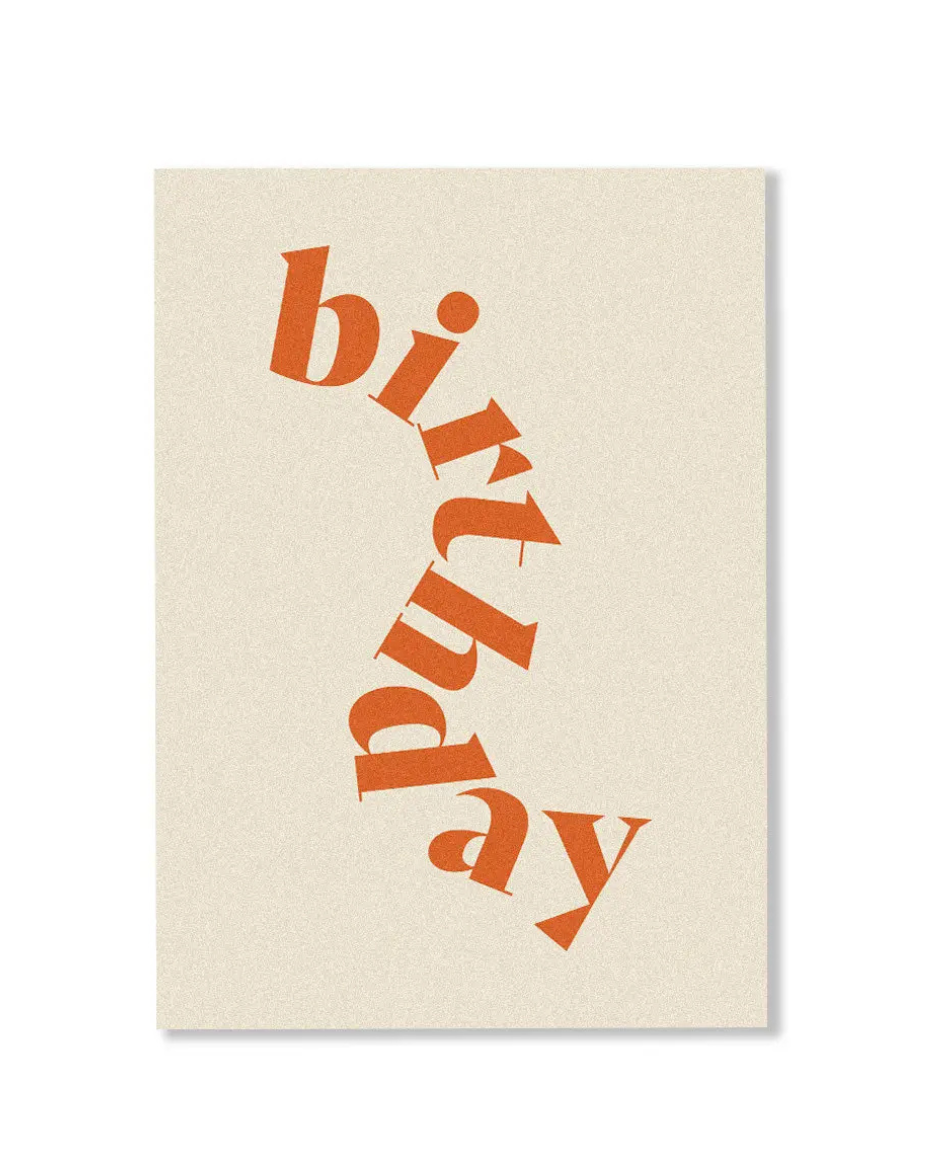Birthday Card Orange