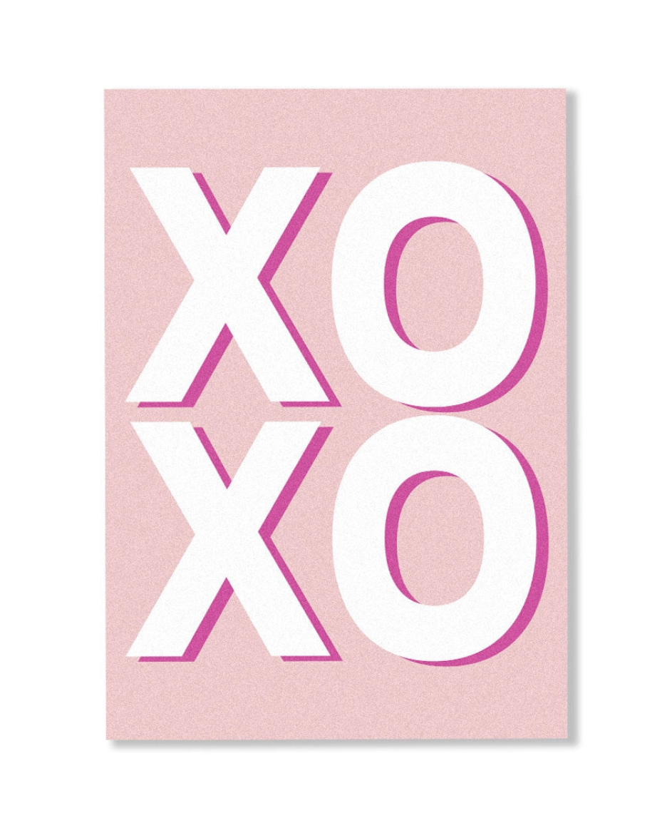 XOXO Card Pink
