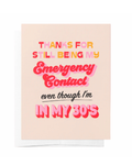Emergency Contact Card