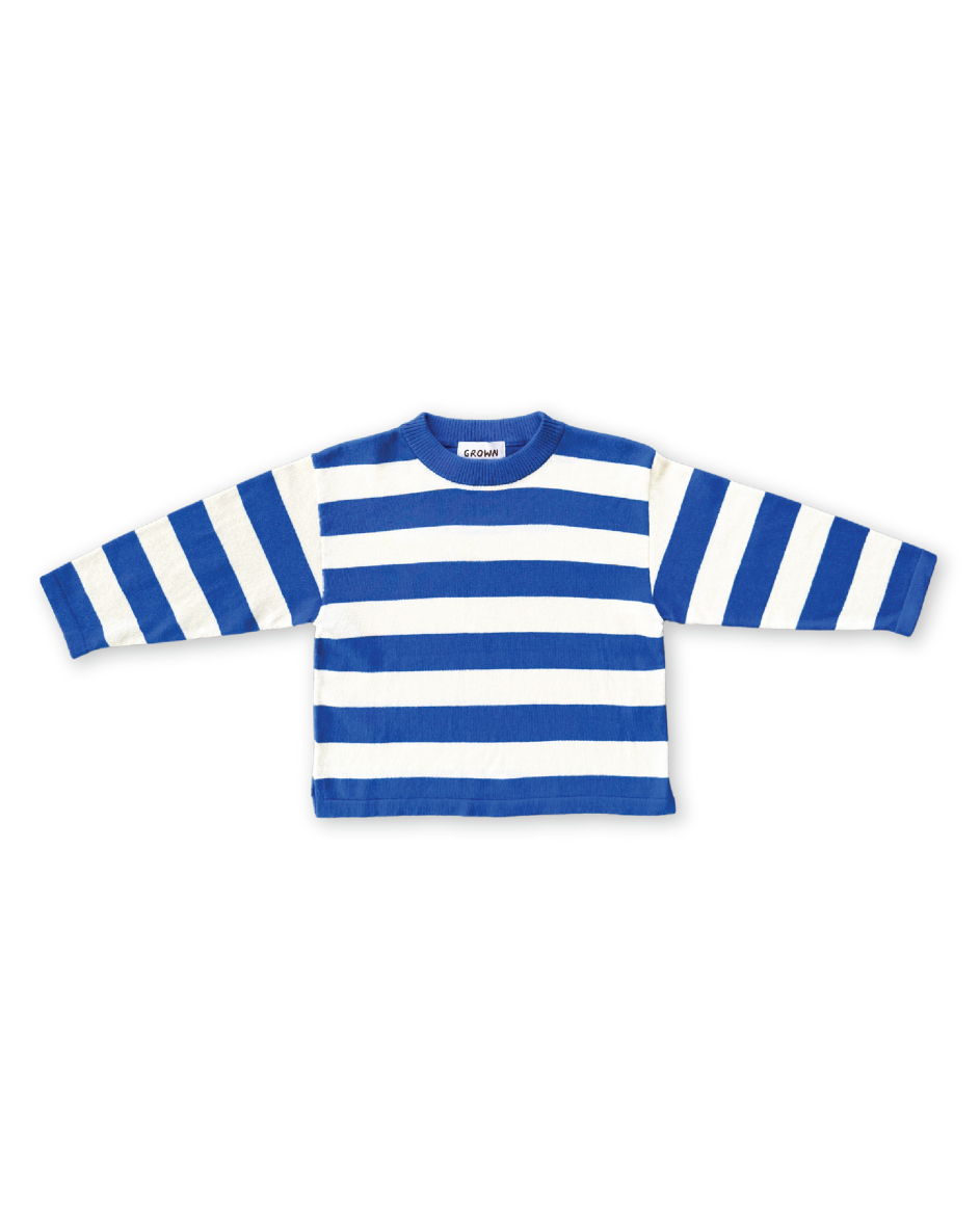 Stripe LS Tee Sea