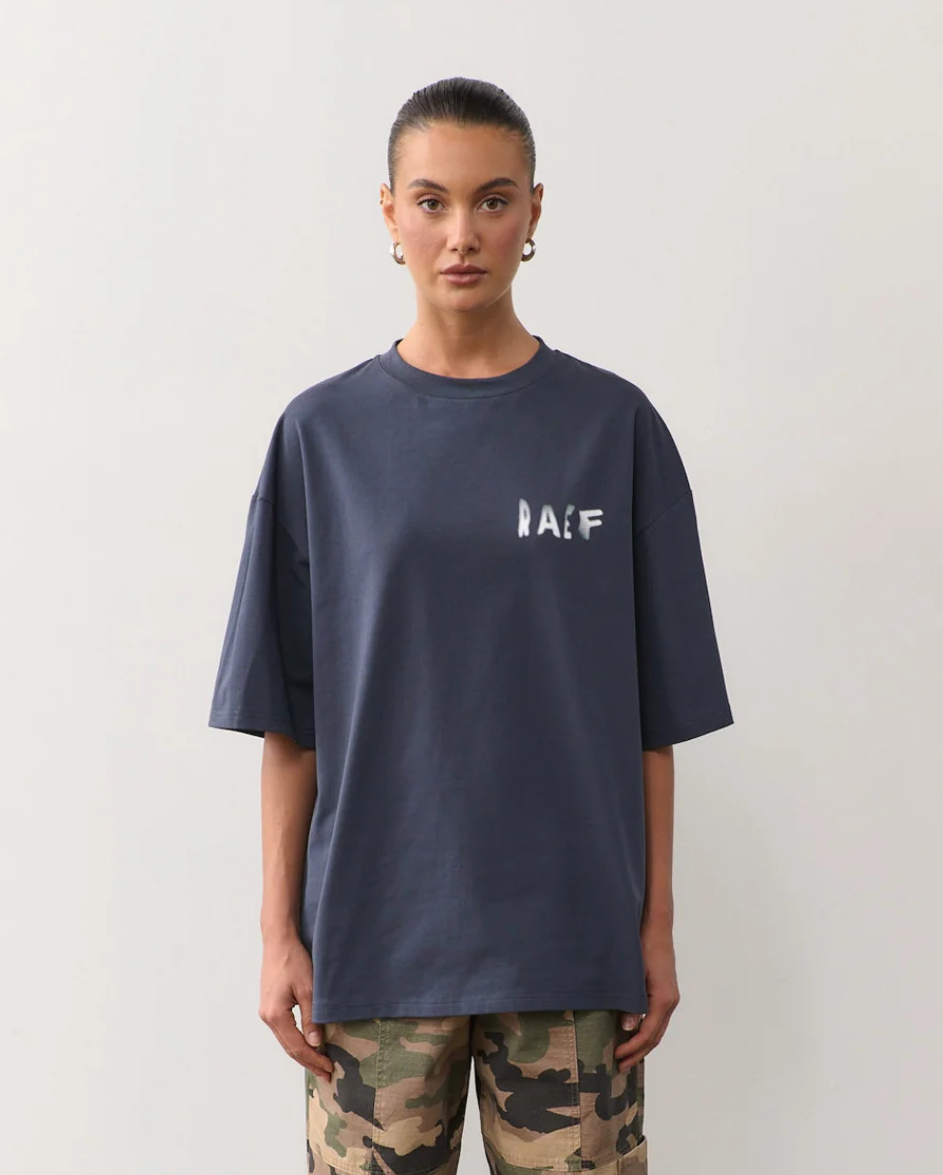 Blurred Raef Tee Washed Black