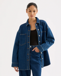 Organic Denim Overshirt Force blue