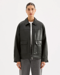 Yaz Faux Leather Jacket Black