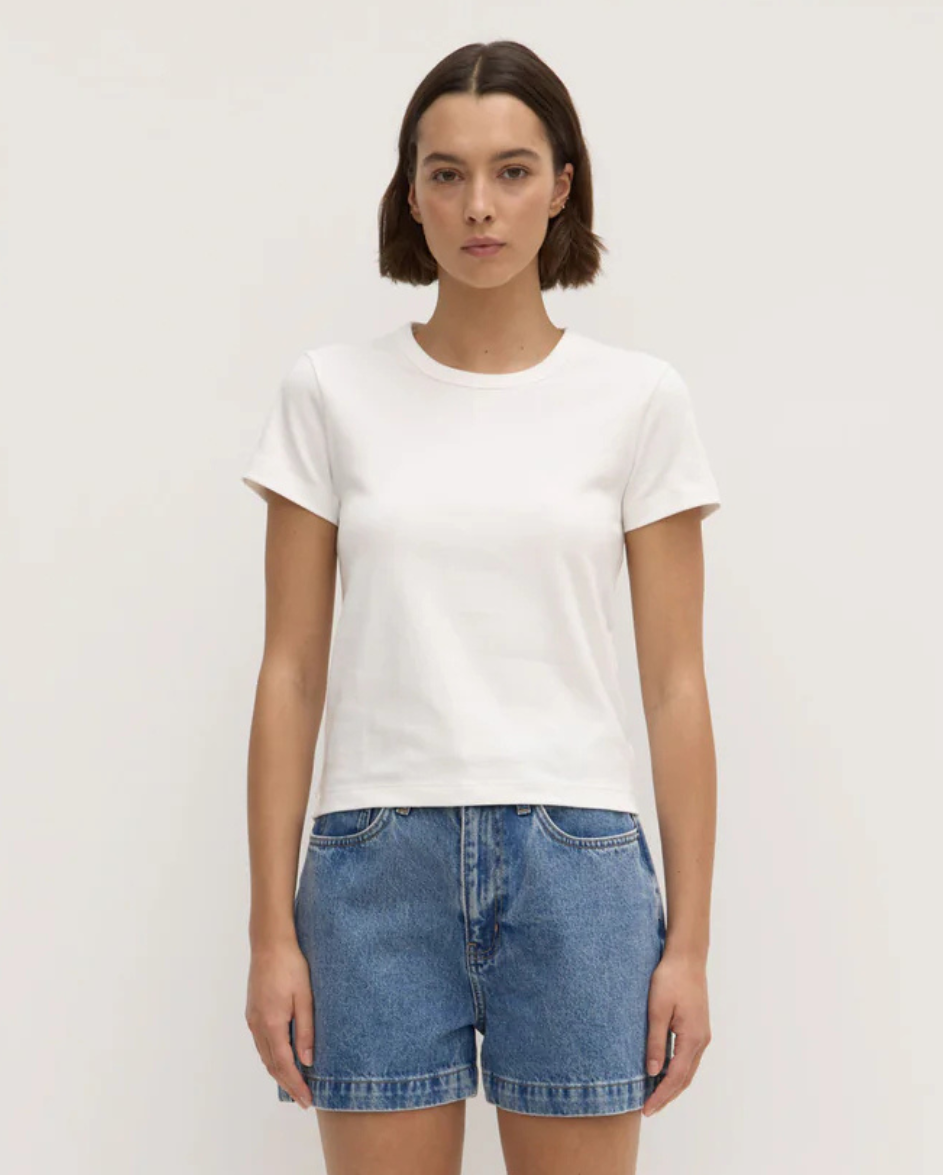 Lyla Cap Sleeve Tee White