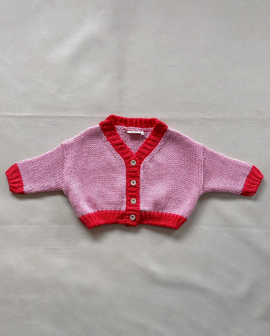 Zuri Contrast Knit Pink/Red