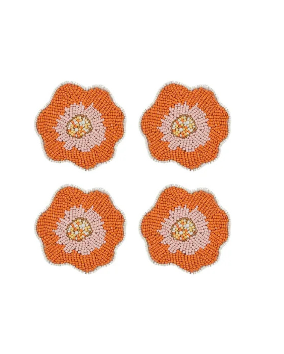 Flora Beaded Coasters S4