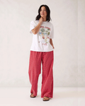 Lounge Pant Red White Check