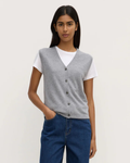 Lara Cashmere Knit Tank Grey
