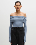 Krishna Off Shoulder Knit Sky