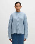 Paige Cable Knit Sky