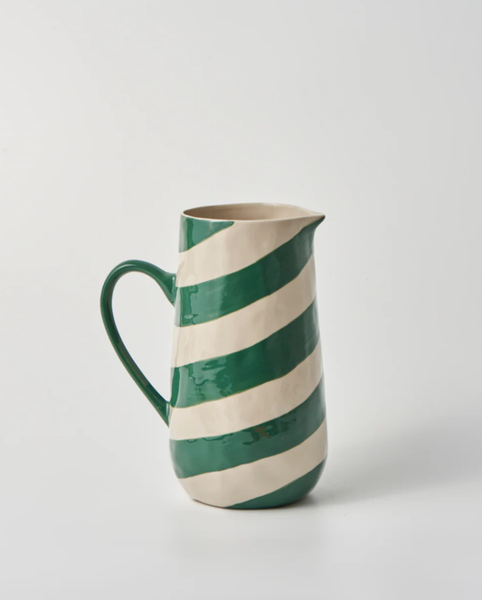 Cabana Stripe Jug Green