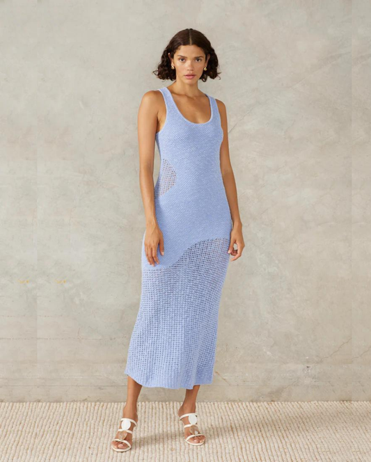 Marina Knit Dress Bluebell