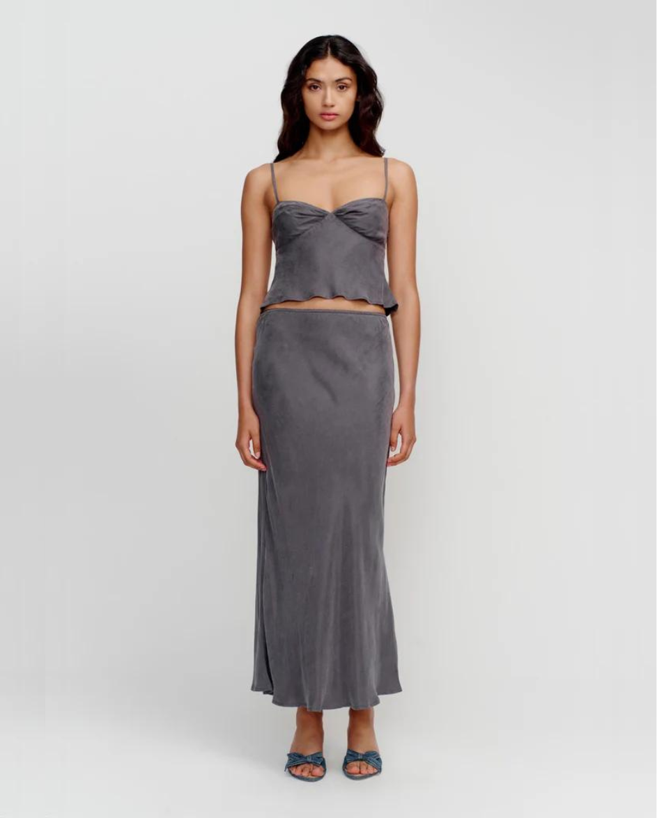 Marli Slip Skirt Slate