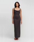 Hariette Midi Dress Charcoal