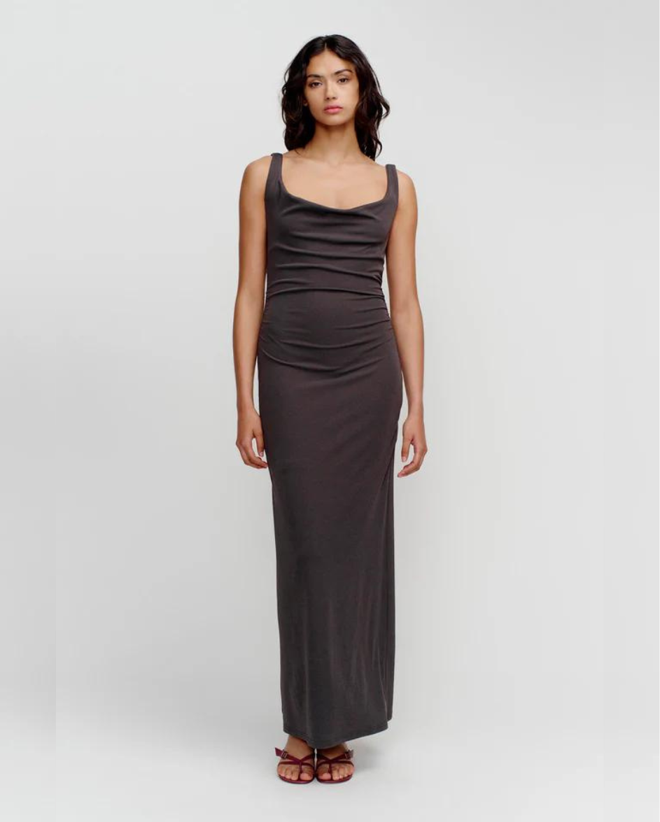 Hariette Midi Dress Charcoal