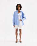 Harper Poplin Shirt Blue Stripe