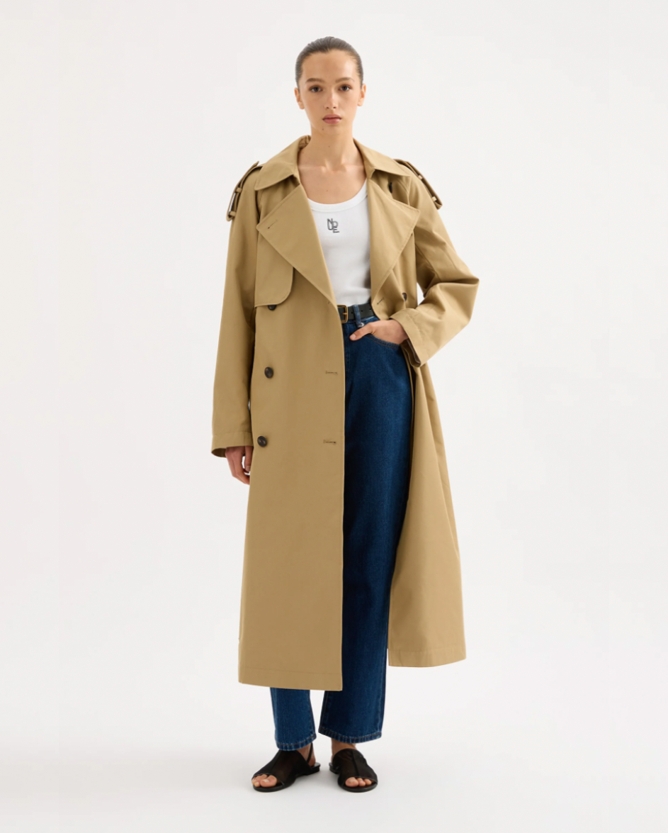Kaiya Trench Coat Parchment