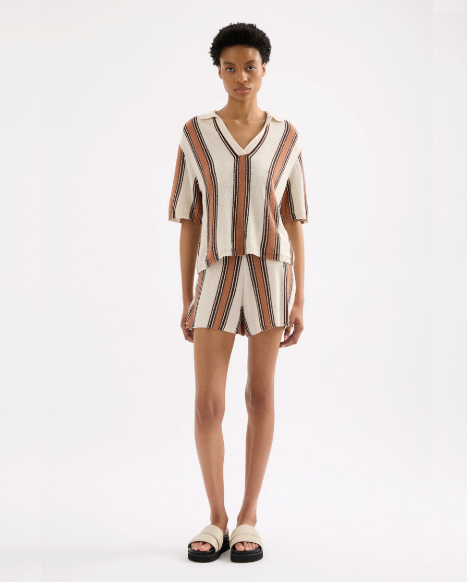 Oda Knit Short Manuka Stripe