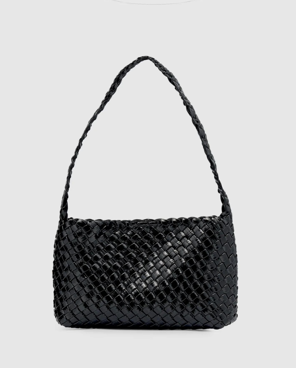 Luca Large Woven Bag Black