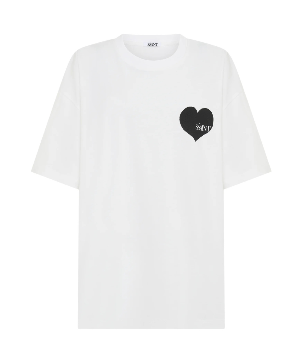 Heart Tee White / Black