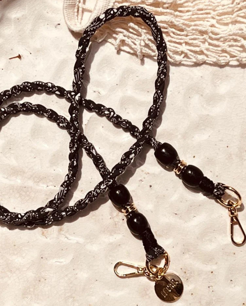 Black Bandana Crossbody Strap