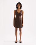 Blair Linen Mini Dress Clove