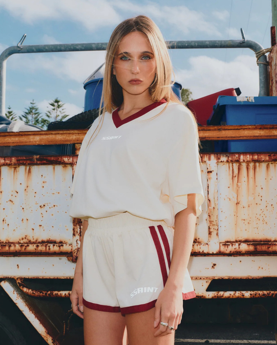 Reflective Tee V Neck Butter