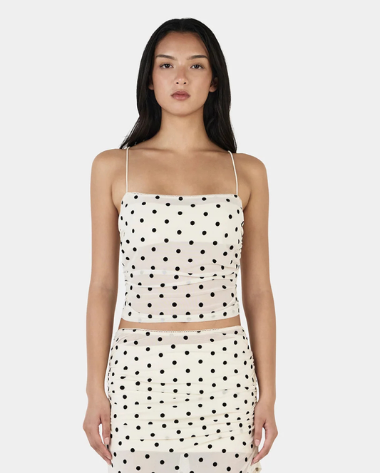 Asena Cami Cream Polka