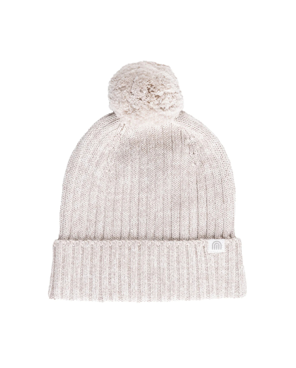Chunky Rib Knit Beanie Oatmeal
