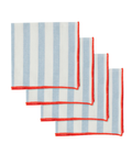 Luna S/4 Cotton Napkins Sky/Red