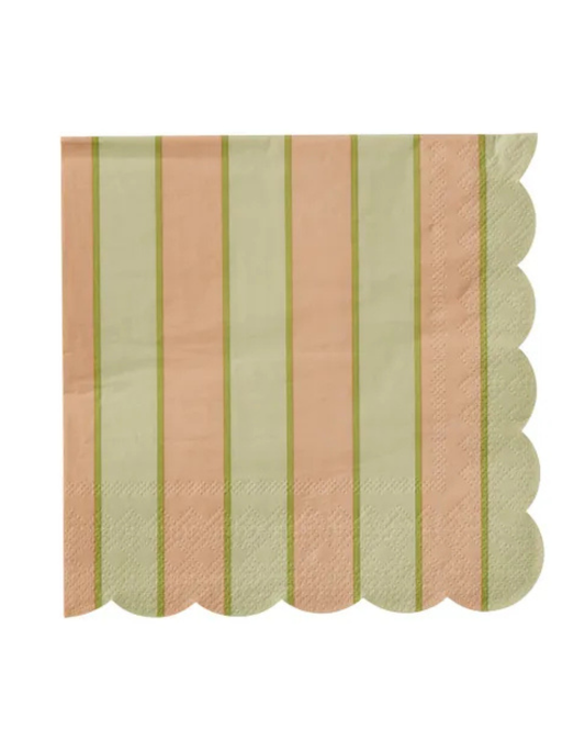 Carnival 20pk Napkin Peach/Green