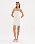 Elyse Linen Mini Dress White