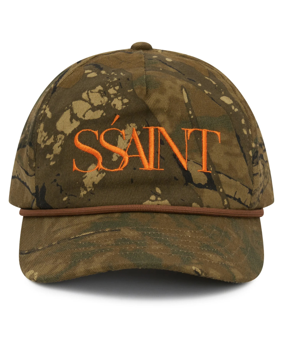 SŚAINT Camo Five Panel Cap