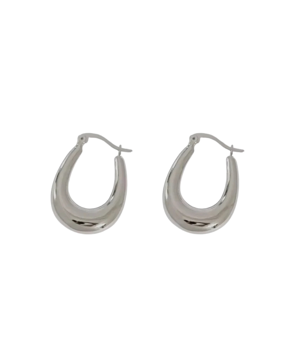 Rosie Hoop Earrings Silver