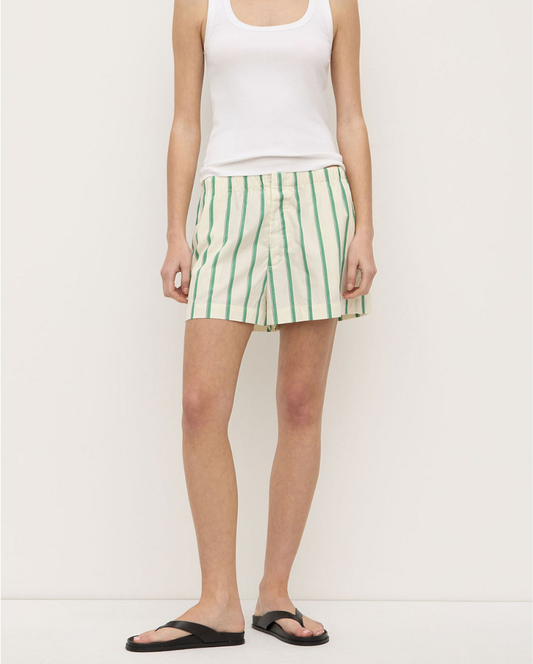 Agnes SS Stripe Short Green Butter