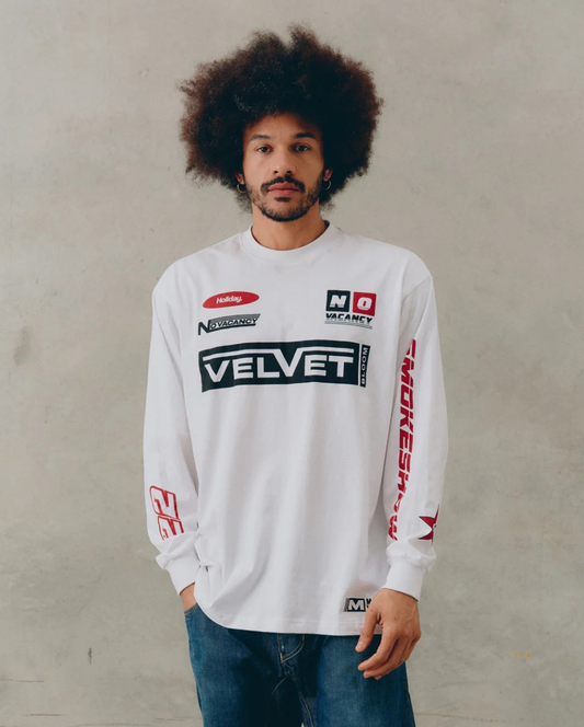 Signature Moto Tee White