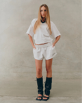 Reflective Logo Shorts White