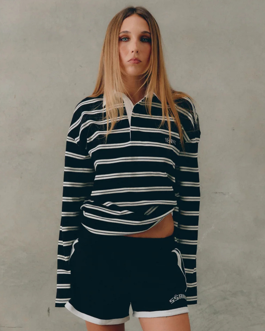 Dylan Rugby Polo Black White